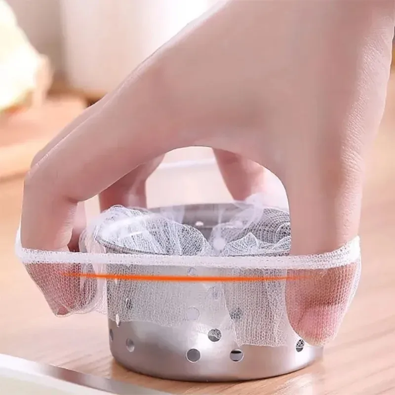 100/200pcs disposable sink filter mesh bag kitchen block drainage pipe drain hole garbage bag kitchen cleaning supplies