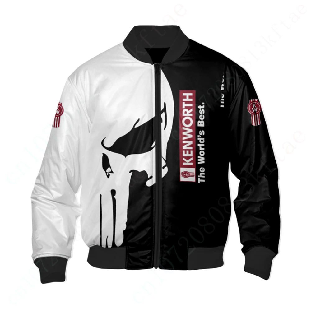 Kenworth Thick Coats 3D Windbreaker Jackets For Men's Clothing Jacket Harajuku Parkas Techwear Baseball Uniform Bomber Jacket