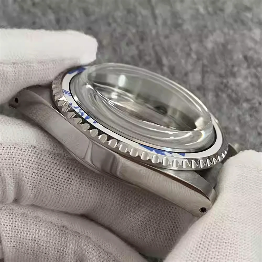Retro Upgrade Version Convex Sapphire Dome Glass Watch Case, 39.5mm Vintage 120-Click Bezel Case, for NH35 NH36 NH34 Movement