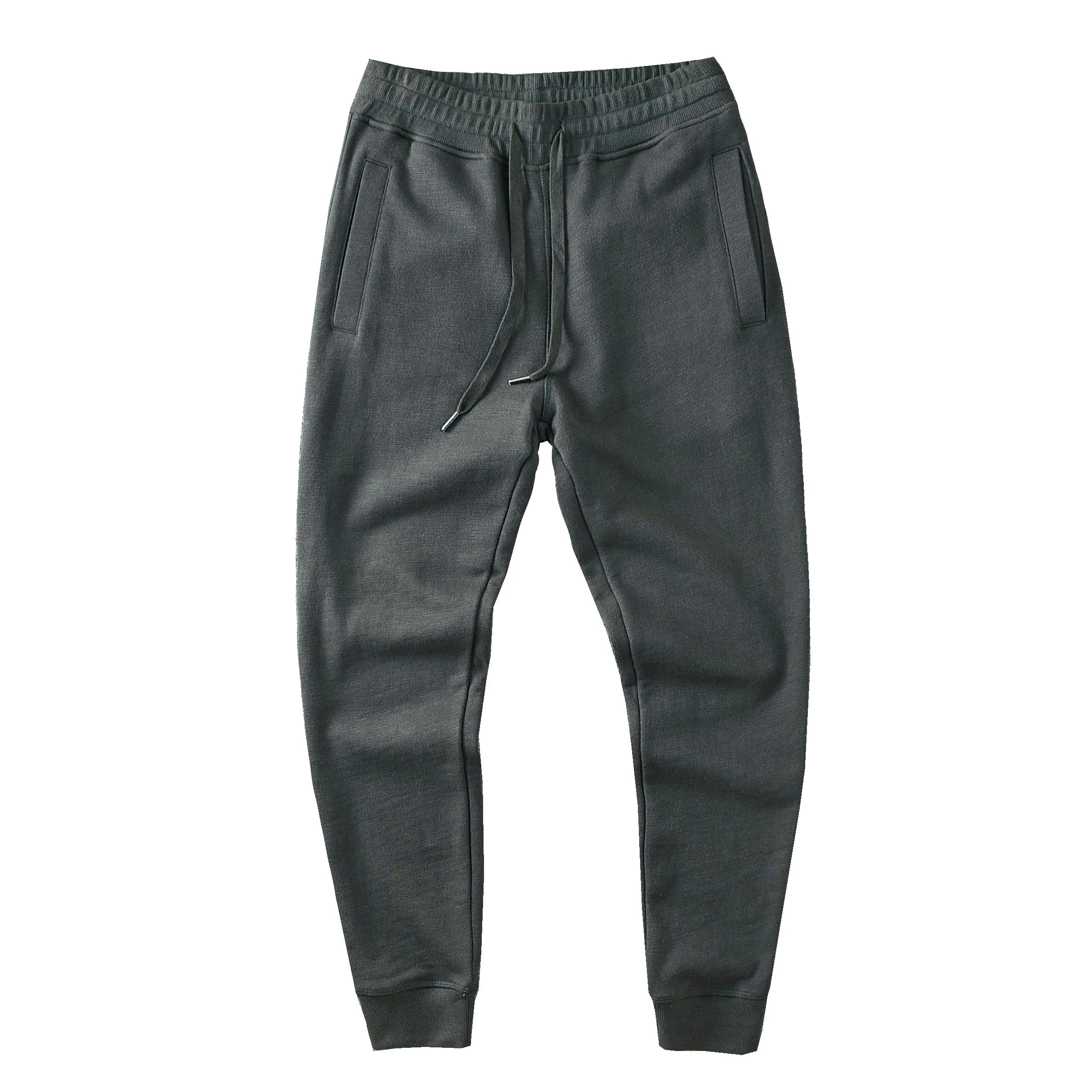 

Retro washed old autumn/winter cashmere sweater pants men's heavy knit cotton feet sweatpants trend slim pants