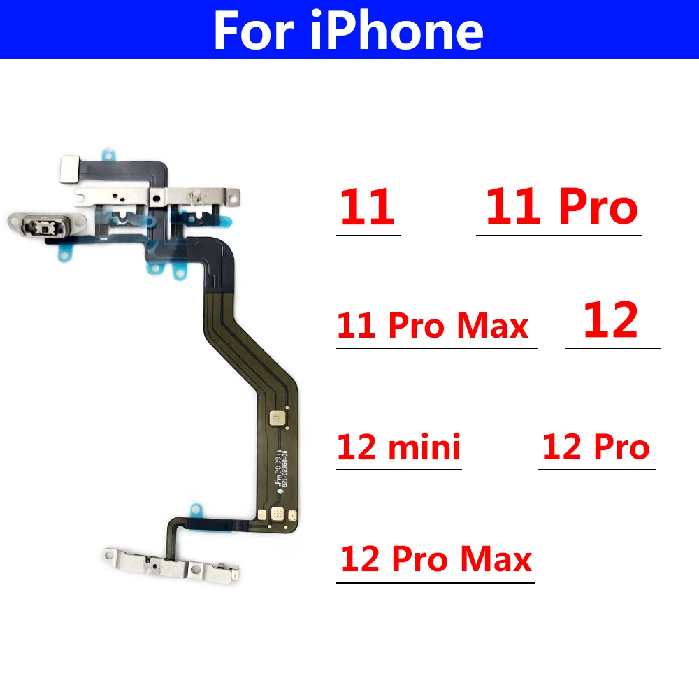 

Side Keys Power and Volume Buttons Replacement For IPhone 11 12 Pro Max 12 Mini