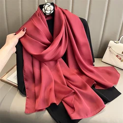 180*90cm Brand Summer Women Scarf Fashion Quality Soft Silk Scarves Female Shawls Foulard Beach Cover-Ups Wraps Silk Bandana