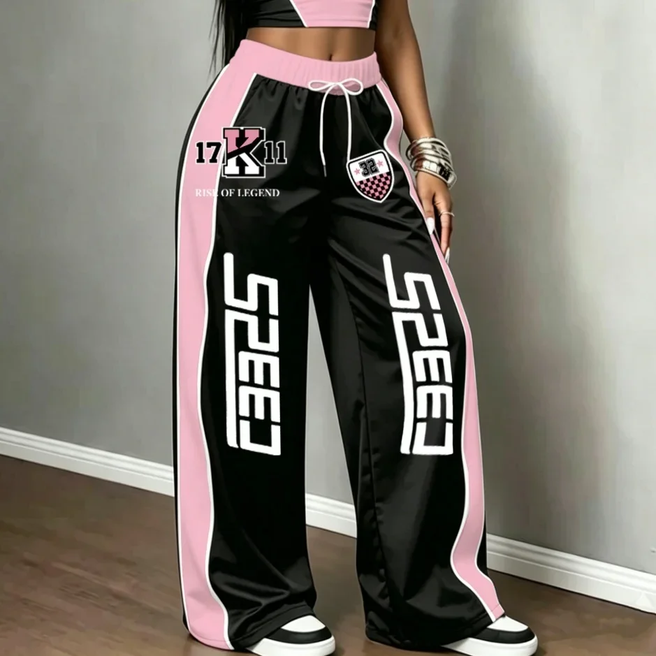 2026 Hot Girl Hip-hop Sports Street Printed Casual Wide-leg Pants Men's Womens Kids Fashion Letter Long Pants