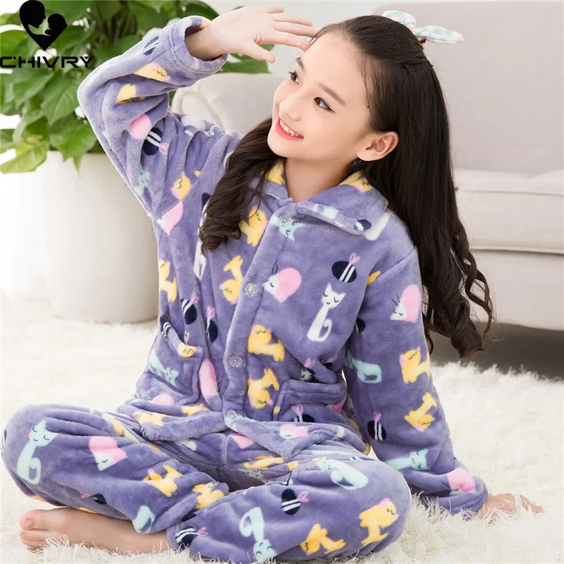 Kids Flannel Pajama Set 4