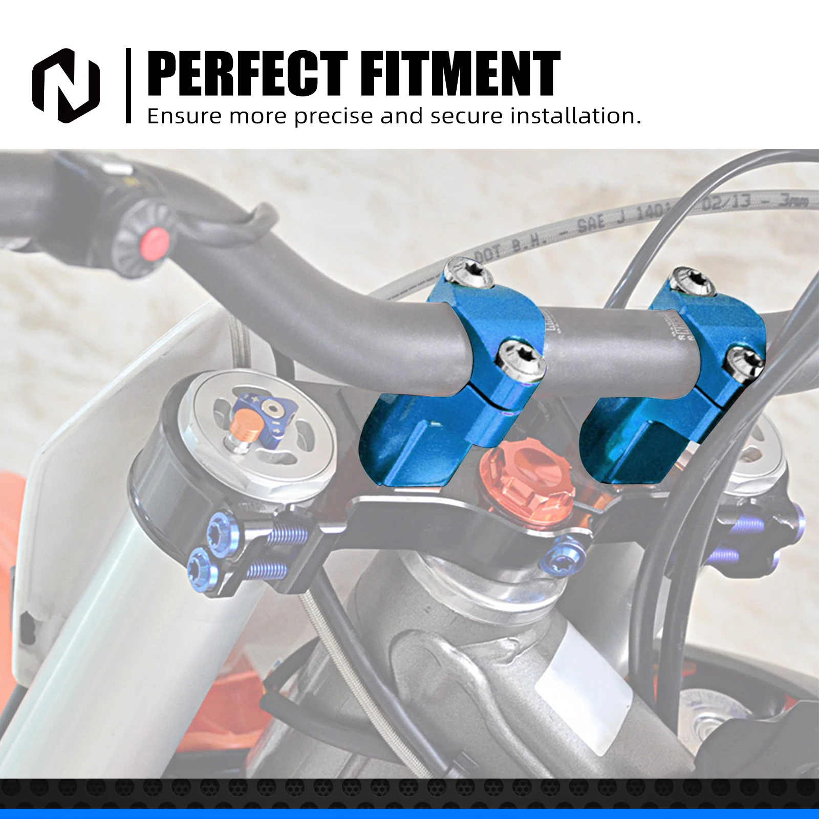 Für Husqvarna TE 300 TE 250 FE 250 FE 350 FE 450 501 2016-2023 52mm Lenker Riser klemme Für KTM EXC 300 Für GasGas EC 300 – Detail 5