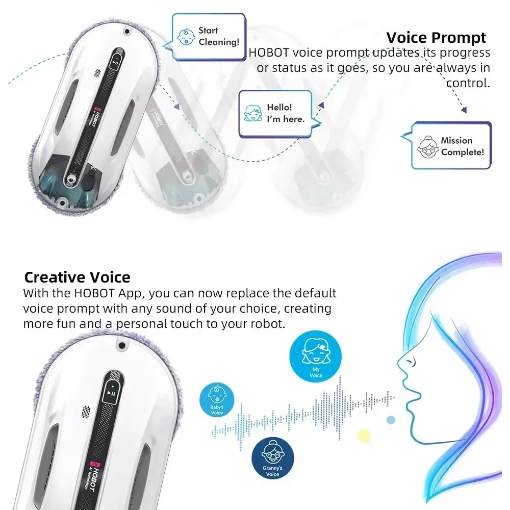 HOBOT R3 Window Cleaning Robot Fully-automatic Home Two-way Water Spraying Ponyo Glass Cleaning Robot Is Both Dry and Wet. 6