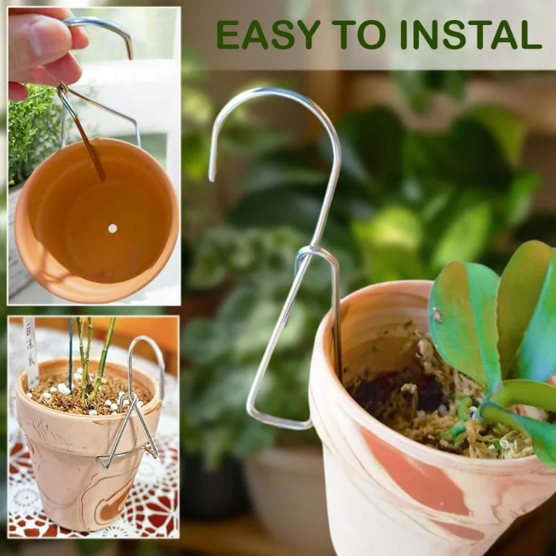 Outdoor Garden Wall-Mounted Stainless Steel Plant Hanger Clips