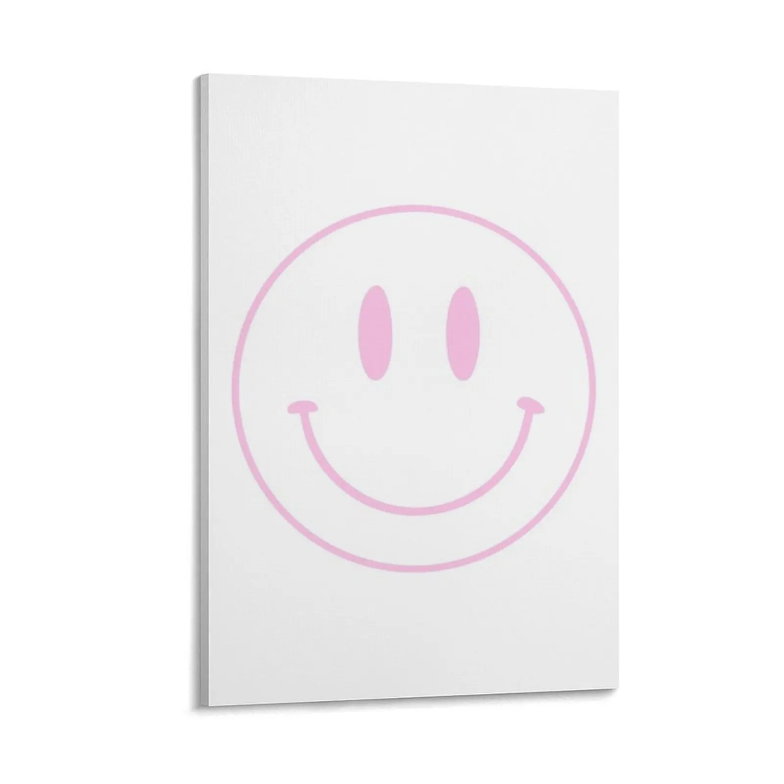 

Happy Face Pink Canvas Painting pictures for wall Paintings on canvas for living room Wall posters decorative items for home