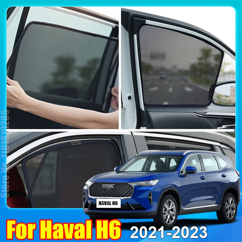 

For GWM Haval H6 3RD Gen 2021 2022 2023 Magnetic Car Side Window SunShade Front Rear Windshield Curtain Sun Shade Mesh Visor