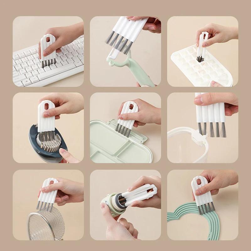 Keyboard Cup lid Cleaning Brush Kit with Soft Brush and Multi-Function Tools Cleaner Keycap 5