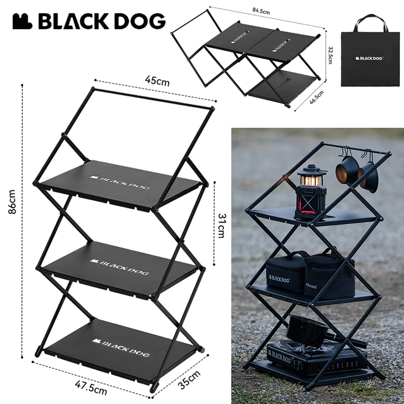 Blackdog キャンプ ラック Naturehike BLACKDOG 収納ラック 多機能 アウトドア キャンプ キッチン