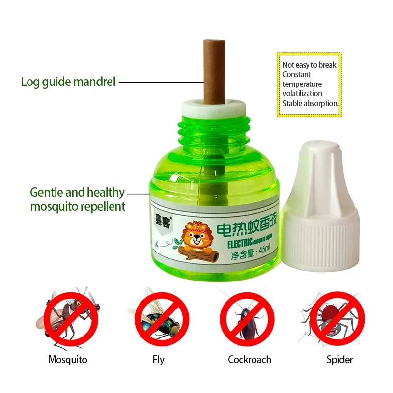 1~10PCS 45ml Electric Mosquito Liquid Portable Insect Repellent Heater Mosquito Killer Safe Non-toxic Tasteless Mosquitoes Coil mosquito killer lamp insects repeller