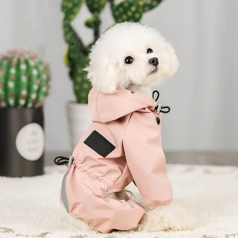 애완견 의류, 방수, 통기성, 반사 옷, 강아지 네 다리 비옷, 고양이 개 용품