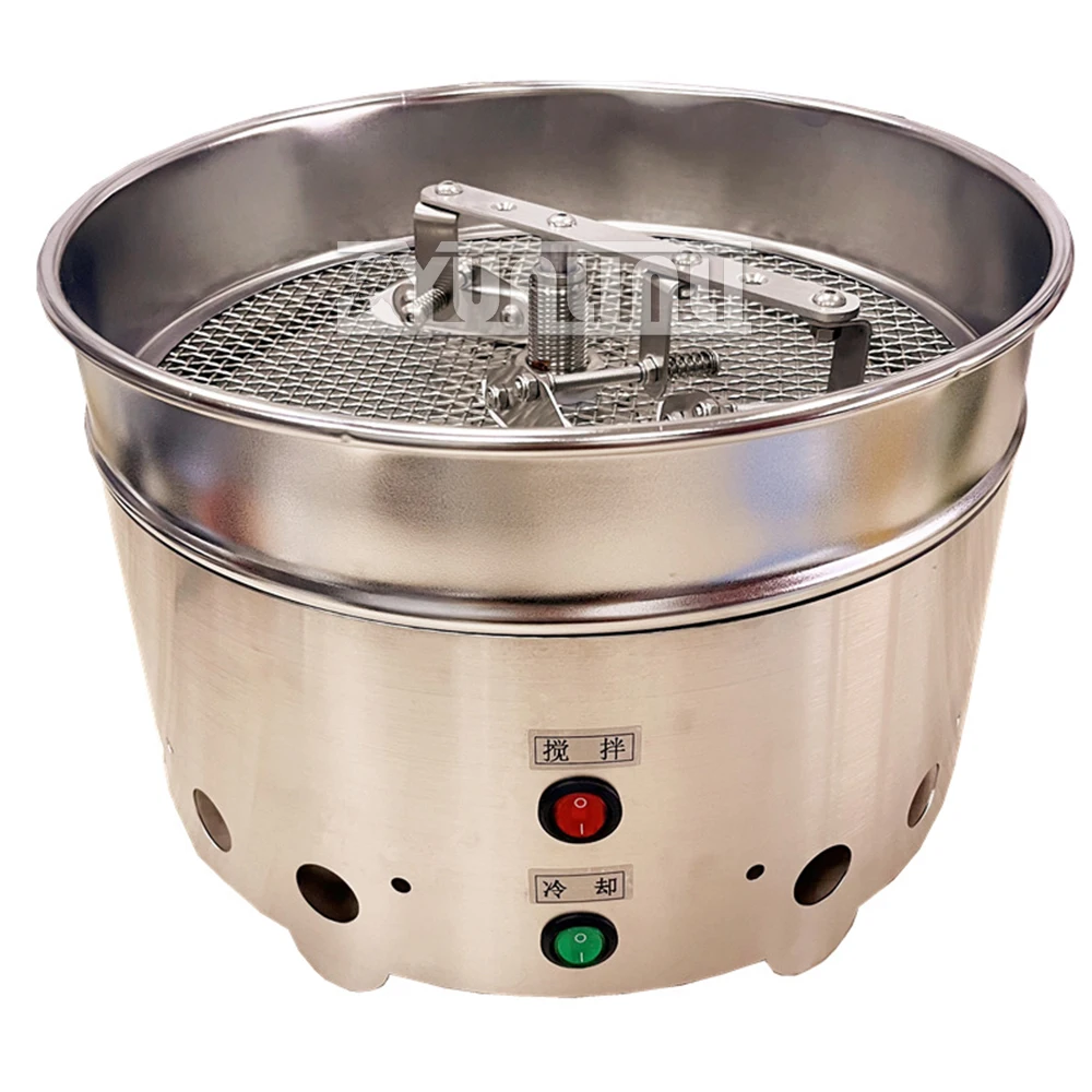 Rotating Stirring Coffee Bean Cooling Machine Household Stainless Steel Cooling Plate With Filter