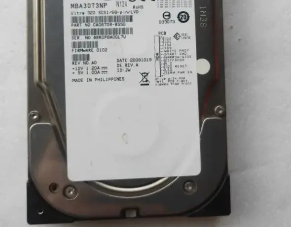 For MBA3073NP 73G 15K U320 3 5 inch 68 pin SCSI hard drive