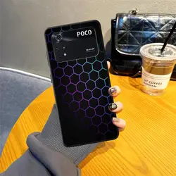 Honeycomb Design Protective Phone Cover Case for Poco M5 (Mix06)