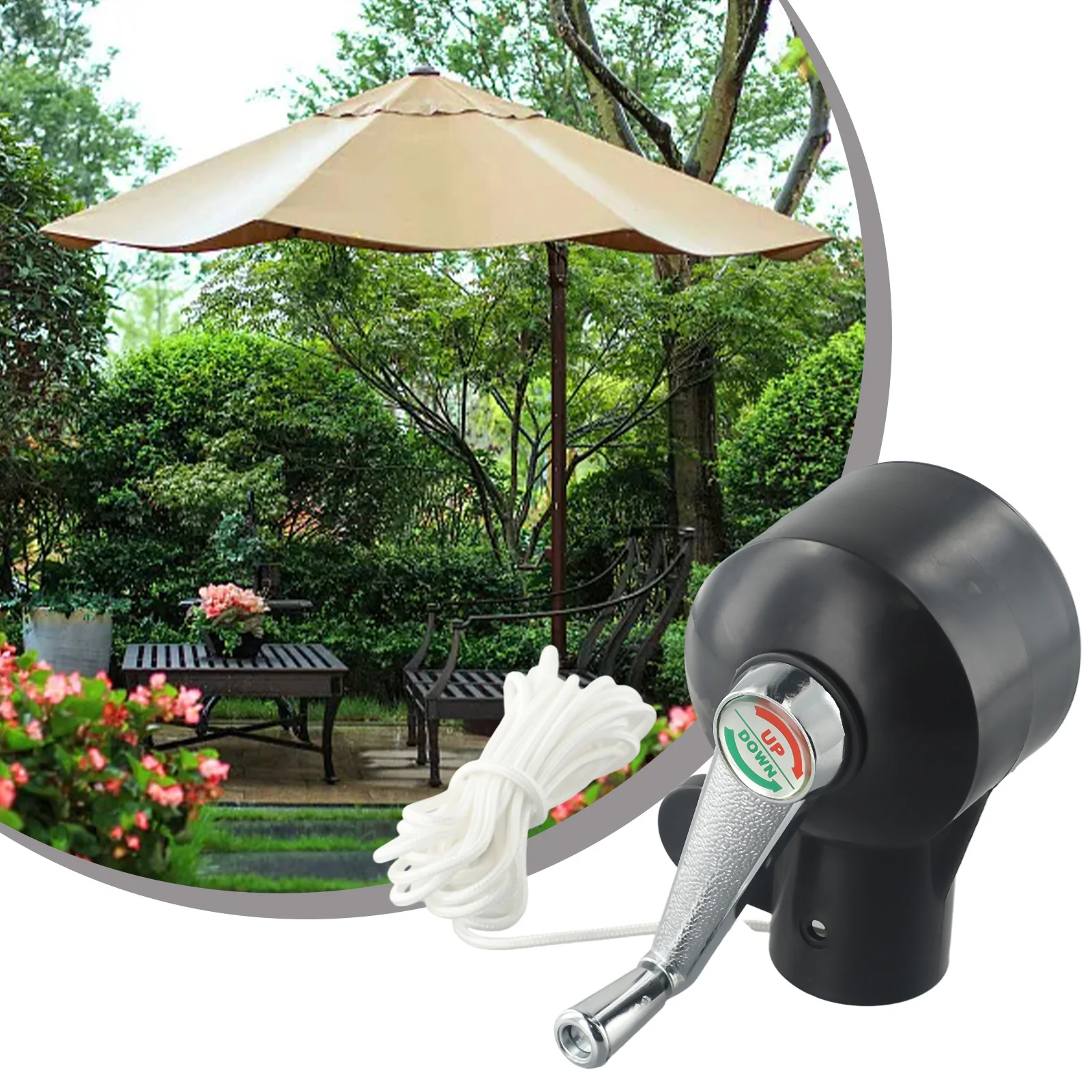 Crank Handle Patio Umbrella Outdoor Replace Umbrella Holder Spare Parts Accessories Crank Handle