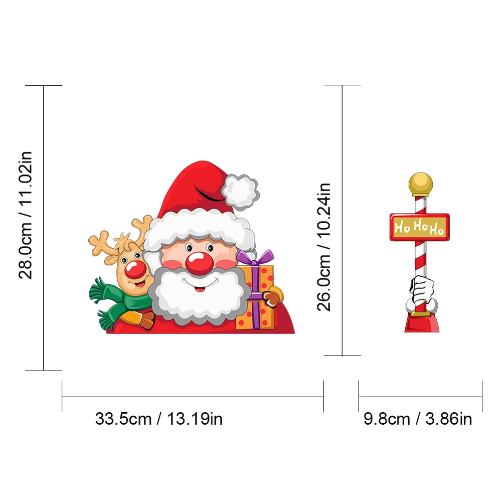 Weihnachten Auto Hinten Fenster Wischer Aufkleber 3D Santa Claus