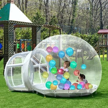 Inflatable 3M 10FT PVC Bubble House Inflatable Chlidren Toys Outdoor Commerical Castle With 1100W Air Blower 100 balloons 1