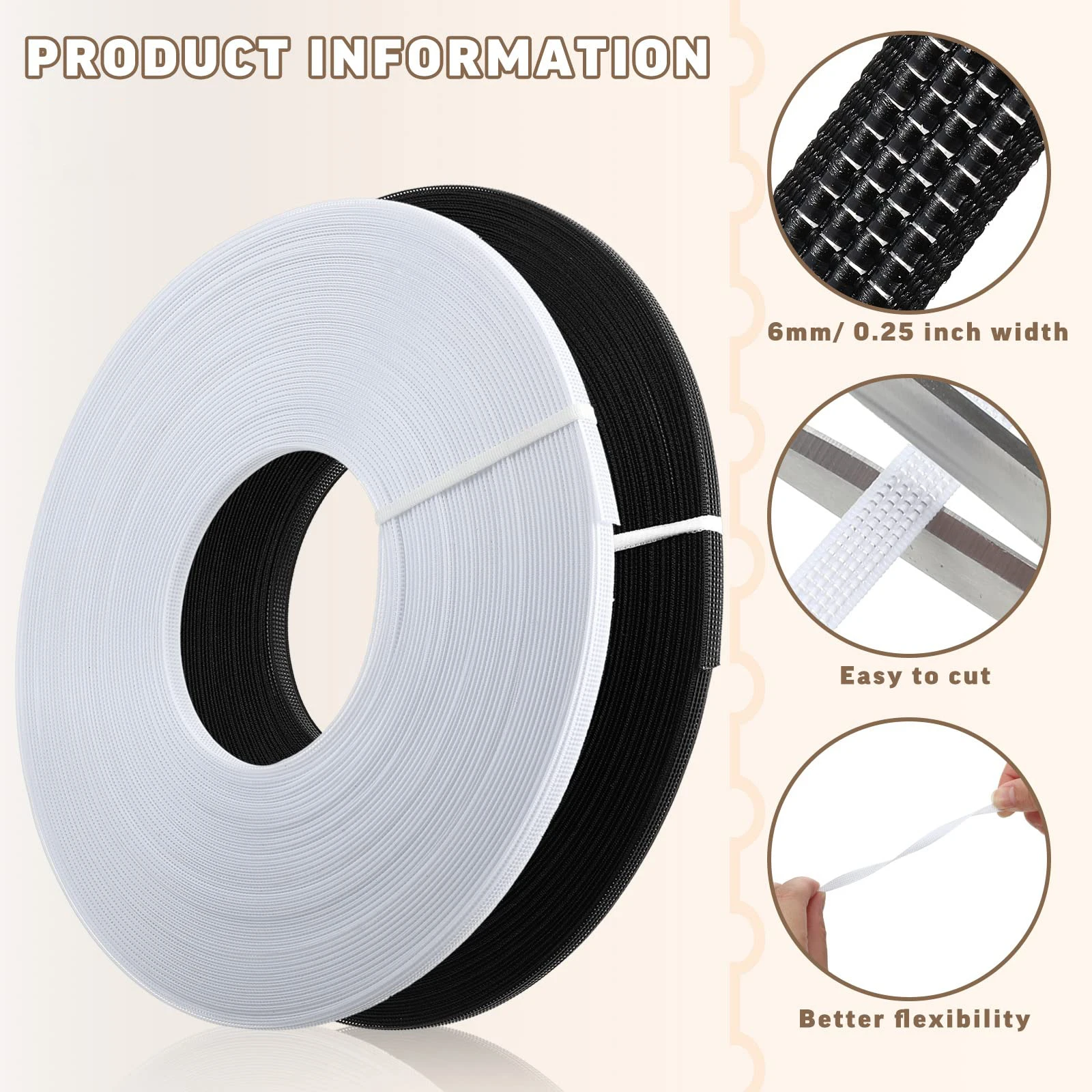 50 yards/roll Polyester Fish Boning Corset For Bras Diy Wedding Dress Making Sewing Accessories Crinoline for Sewing