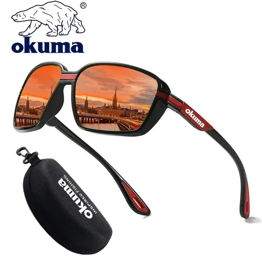 OKUMA 남성과 여성을 위한 새로운 패셔너블하고 멋진 편광 낚시꾼 선글라스, 운전, 사이클링 및 스포츠 고글