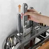 Stainless Steel Knife Holder Kitchen Rack Home Countertop Cutting Board Rack Cutting Board Knife Integrated Storage Rack 5