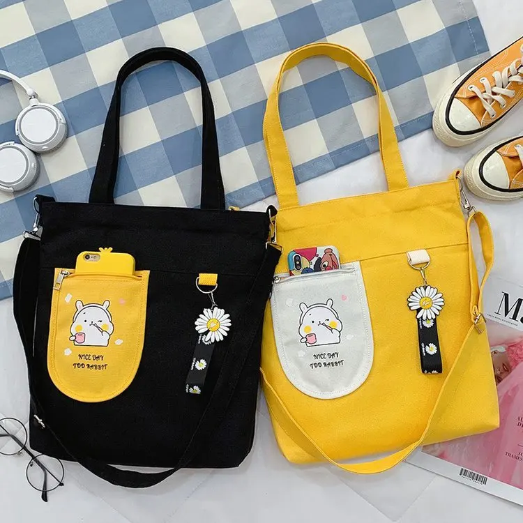 

Crossbody Bags Side for Women Shoulder Canvas Tote Girls Cross Body White Cute Bolsas Laterais Black Borse A Tracolla Tassen