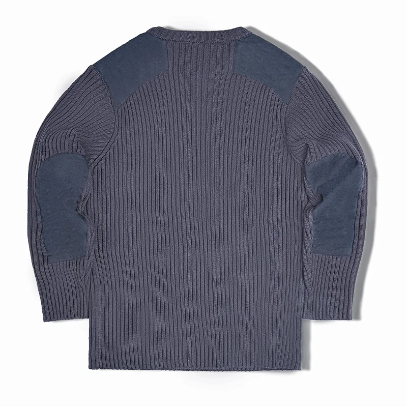 Men Sweater Vertical Stripe O-Neck Retro Knitted