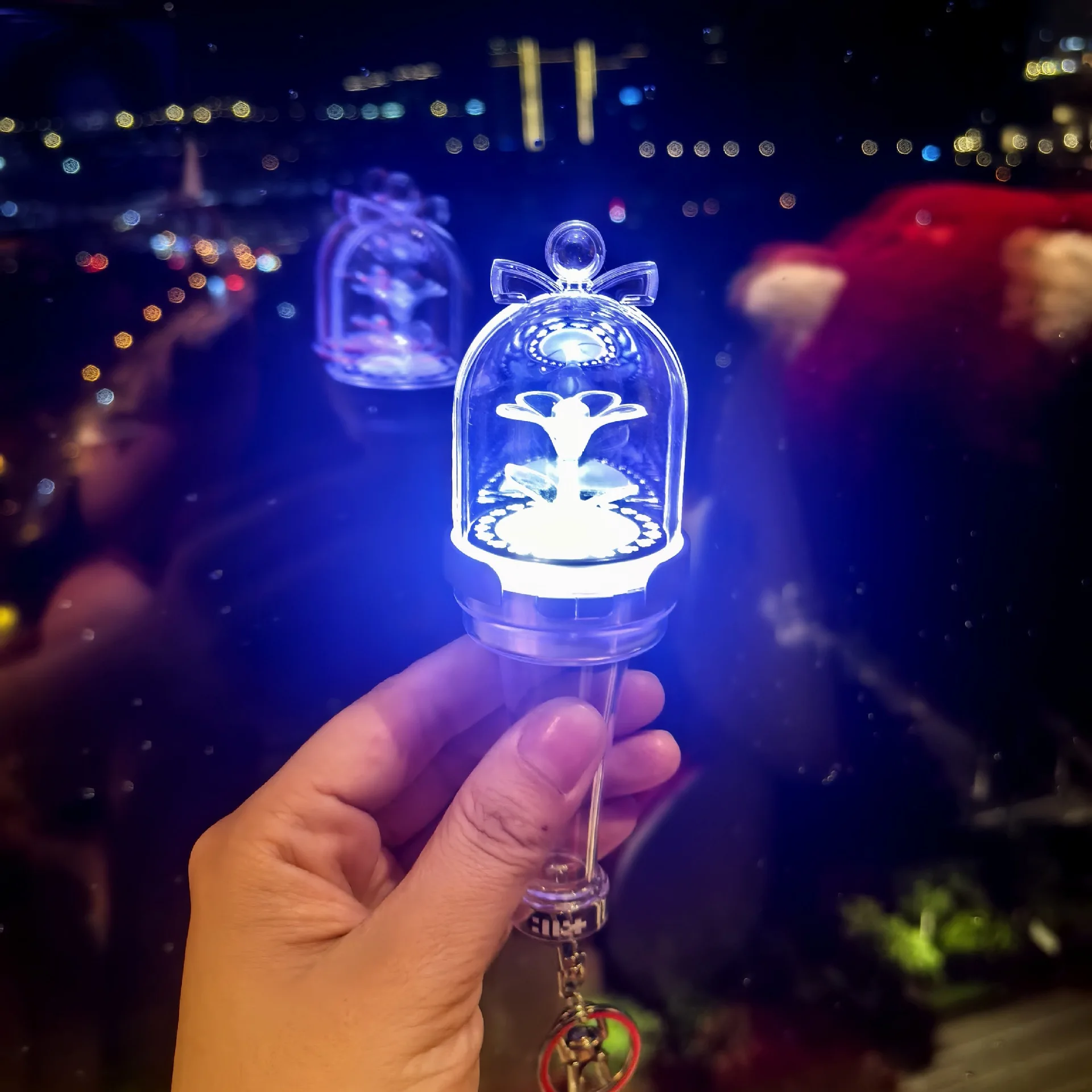 Mini ILLIT Lightstick Keychain Light Stick Hand Stick Key Ring