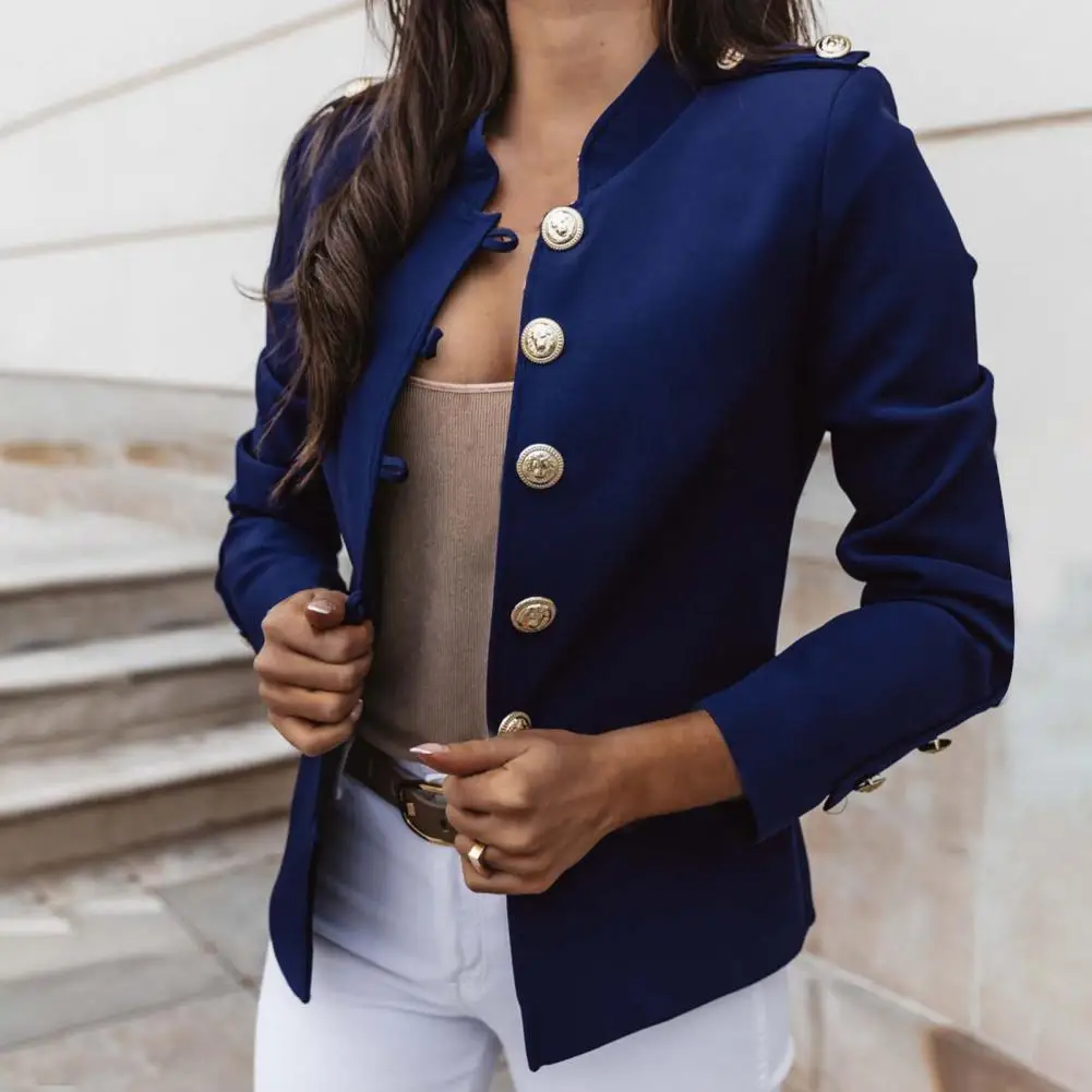 

Simple Suits Jacket Streetwear Slim-fitting All Match Blazer Long Sleeve Autumn Winter Suits Coat for Travel