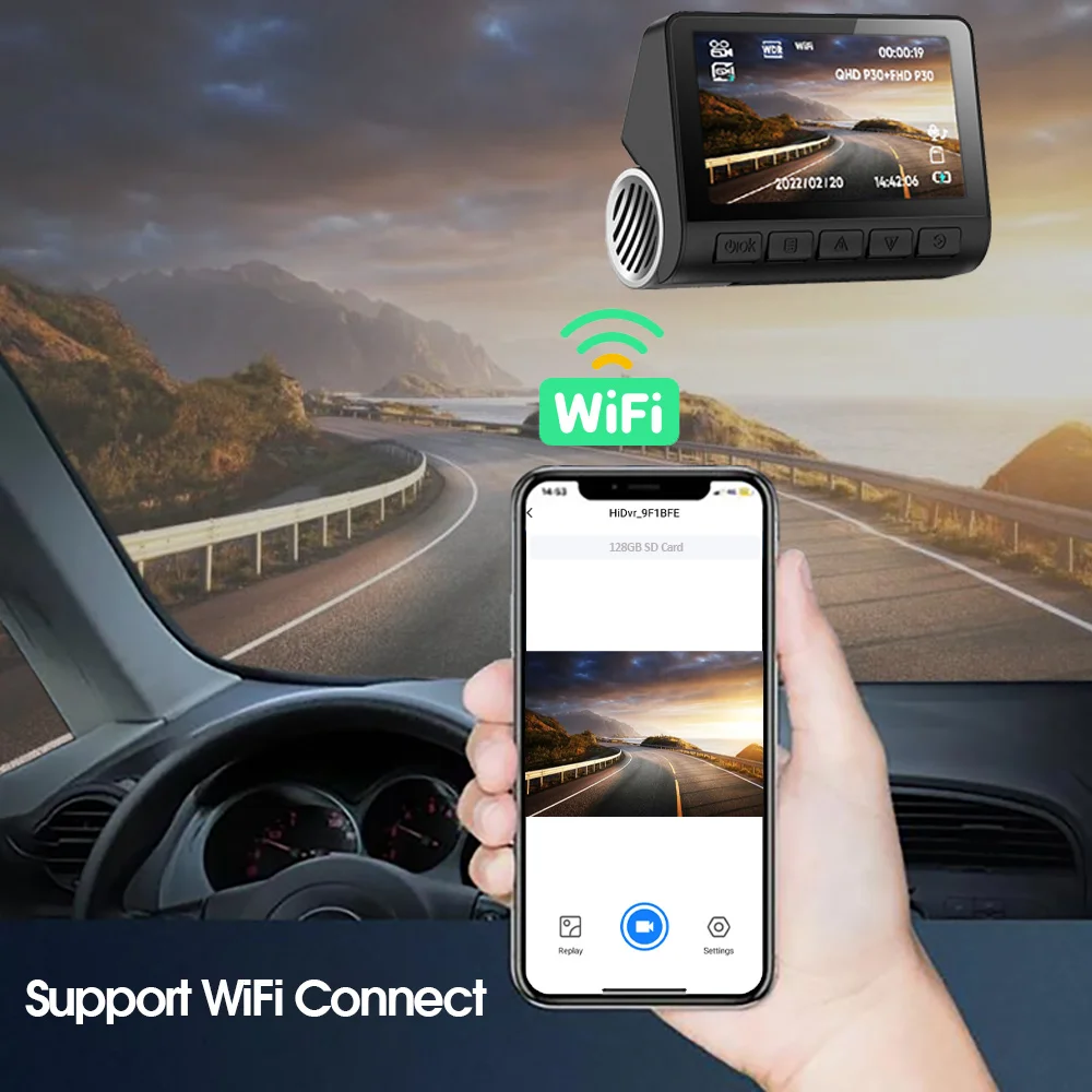 ڵ DVR   ĸ  ķ, 4K WiFi  , GPS  ķ, 24 ð  ͸, Ŭ ȭ, 3D G , 3 ġ