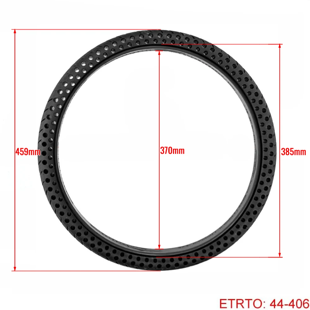 Pneus de vélo perforés sans air, 20 pouces, non pneumatiques, anti-choc, 20x1.75