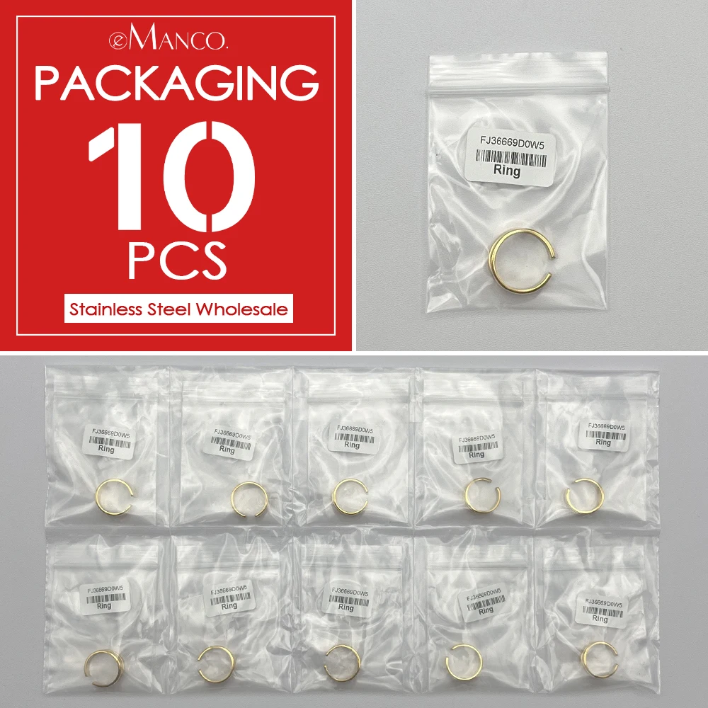 eManco 10PCS Retro Minimalist Stainless Steel Double Layer