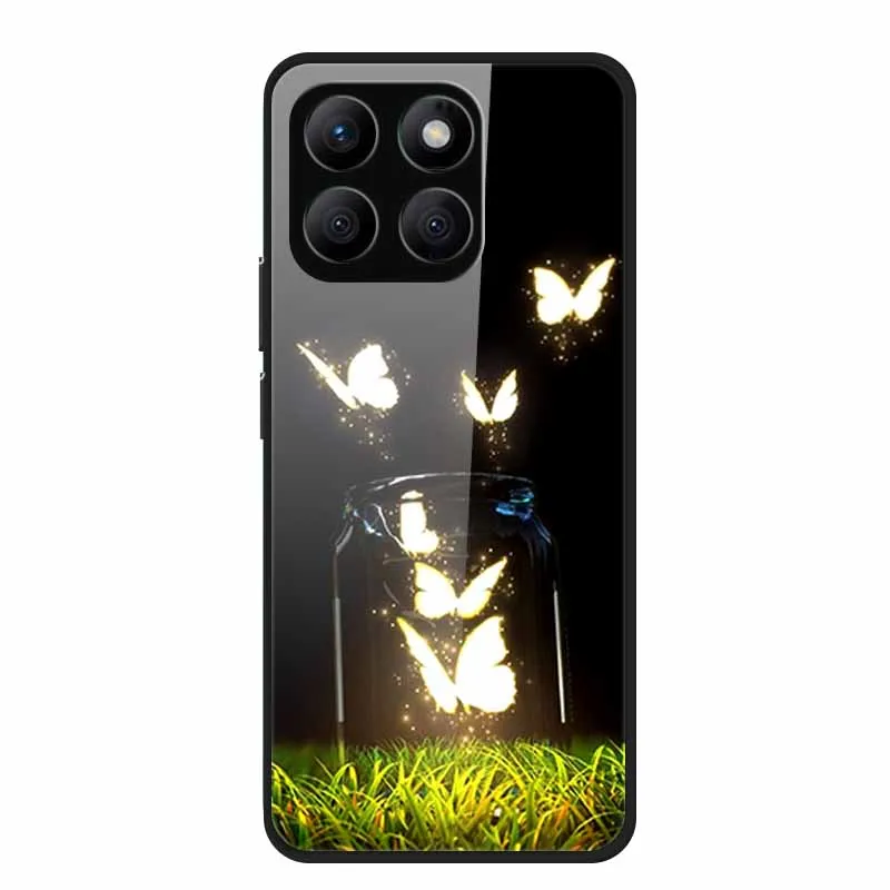 Enhanced Tempered Glass Protective Phone Case with Soft Bumper Design
