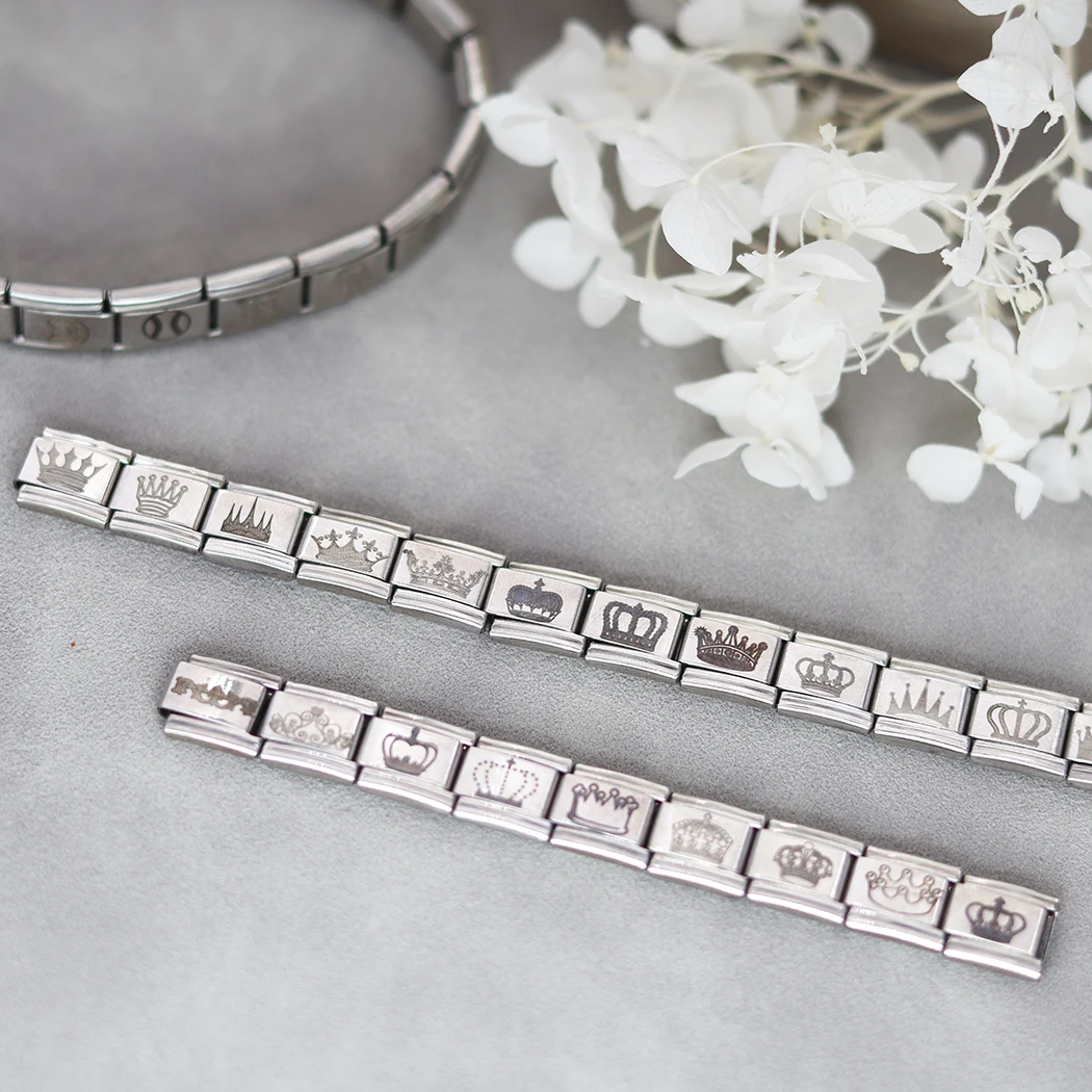 2 Outils Pour Breloques De 9 Mm - Pour Bracelets élastiques Style Italien (type Nomination) - En Acier Inoxydable, Compact