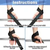 2PCS Weightlifting Straps Anti-Slip Gym Fitness Gloves Lifting Wrist Strap Strength Training Deadlifts Crossfit Hand Grips Wrist 6
