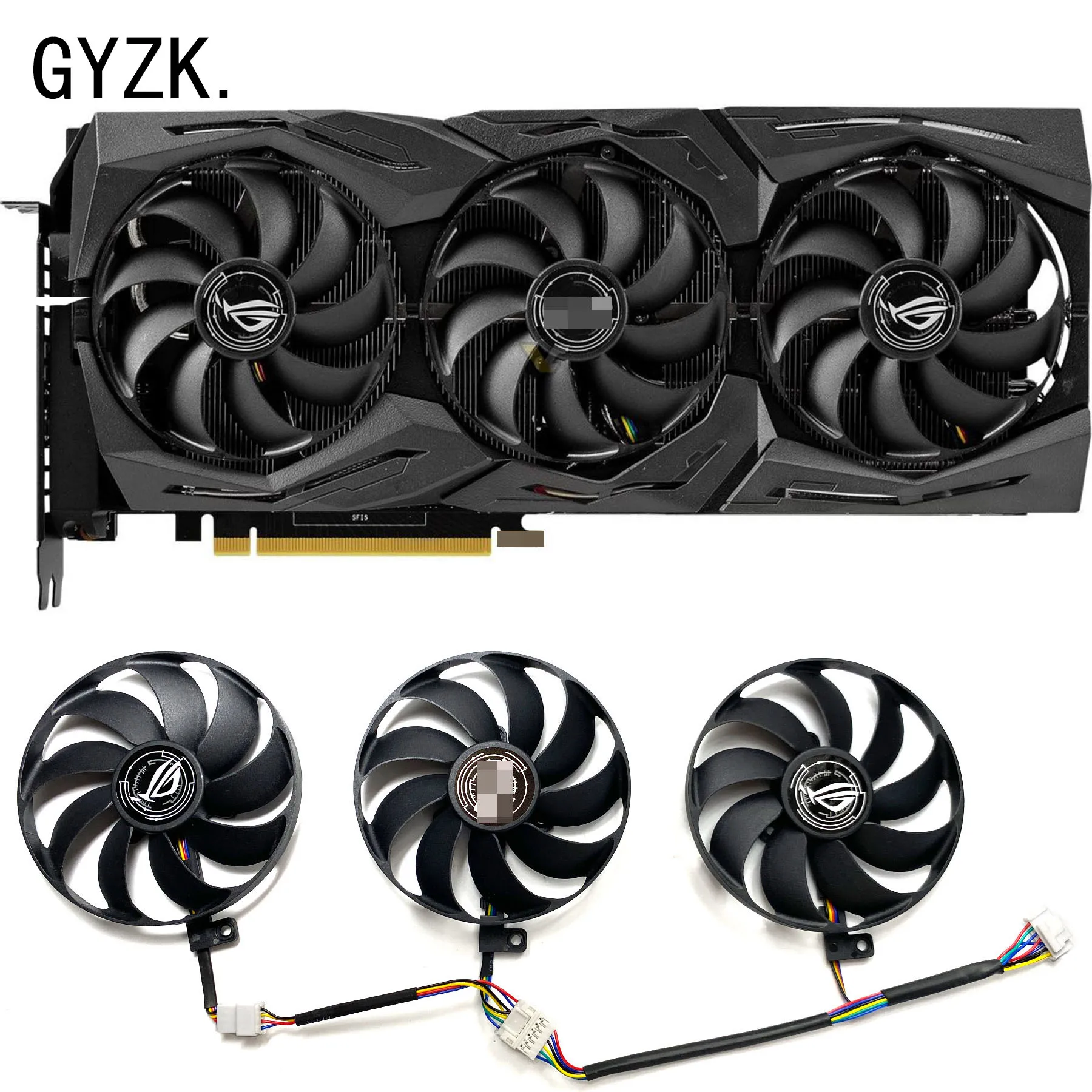 Nuovo Per Asus Radeon Rx5600Xt 5700 5700Xt Rog Strix Oc Ventola Di Ricambio Per Scheda Grafica T129215Su