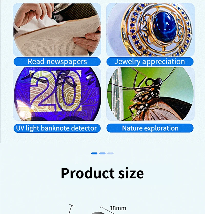 Digital microscope, handheld high-definition electronic magnifying glass for ide