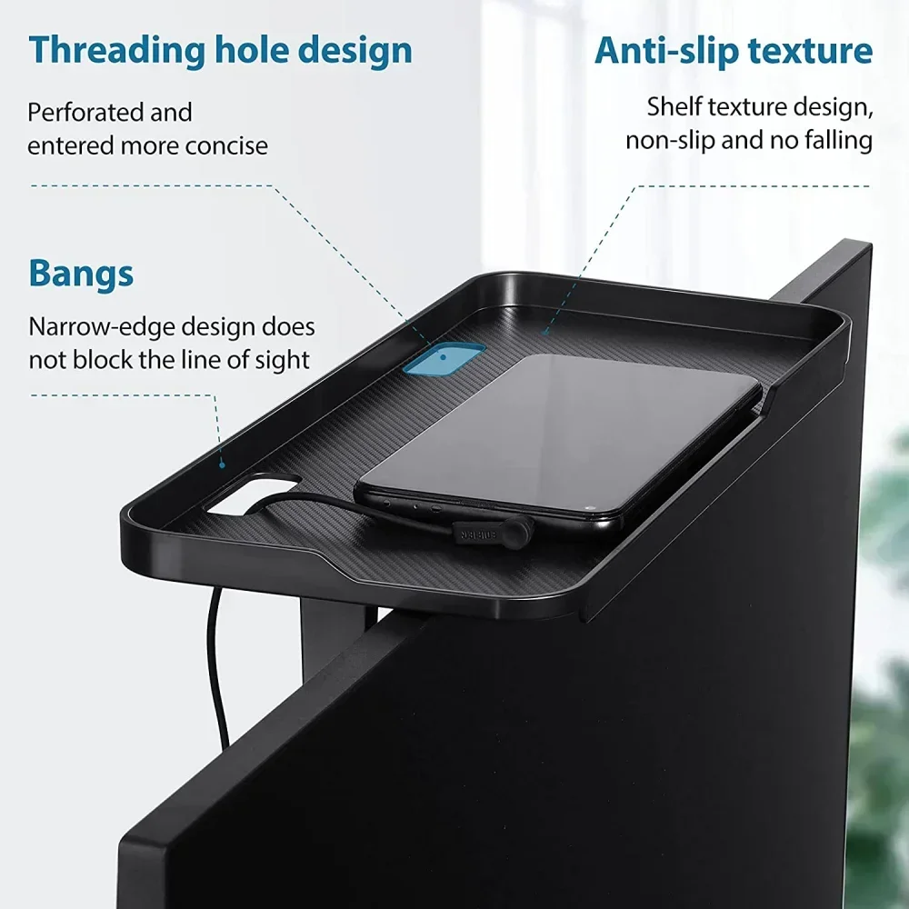 Threadable TV 화면 상단 선반 모니터 주최자 랙 홀더 실용적인 홈 스토리지 컴퓨터 사무실 다기능 주최자