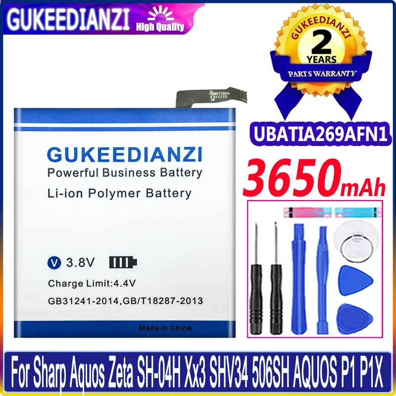 

Аккумулятор GUKEEDIANZI 3650mAh UBATIA269AFN1 для Sharp Aquos Zeta SH-04H Xx3 SHV34 506SH AQUOS P1 P1X аккумуляторы