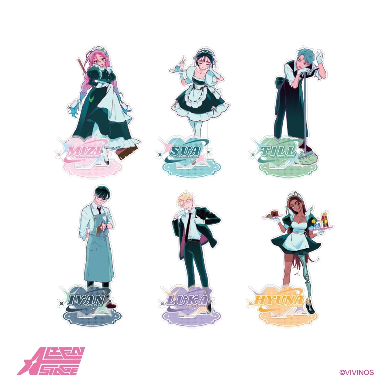 Official Anime Alien Stage Mizi Sua Till ivan Cosplay Acrylic Q Version ...