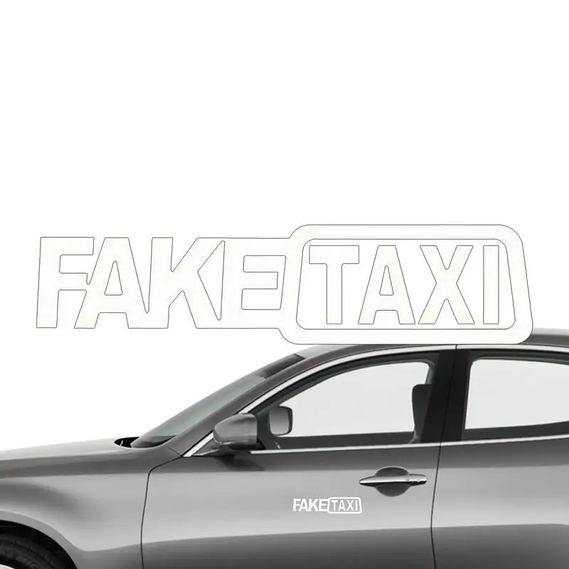 Falso Taxi Car Sticker Auto Sticking Logo Decalcomania Accessorio Decorativo Impermeabile Per Veicoli Moto Pareti Computer