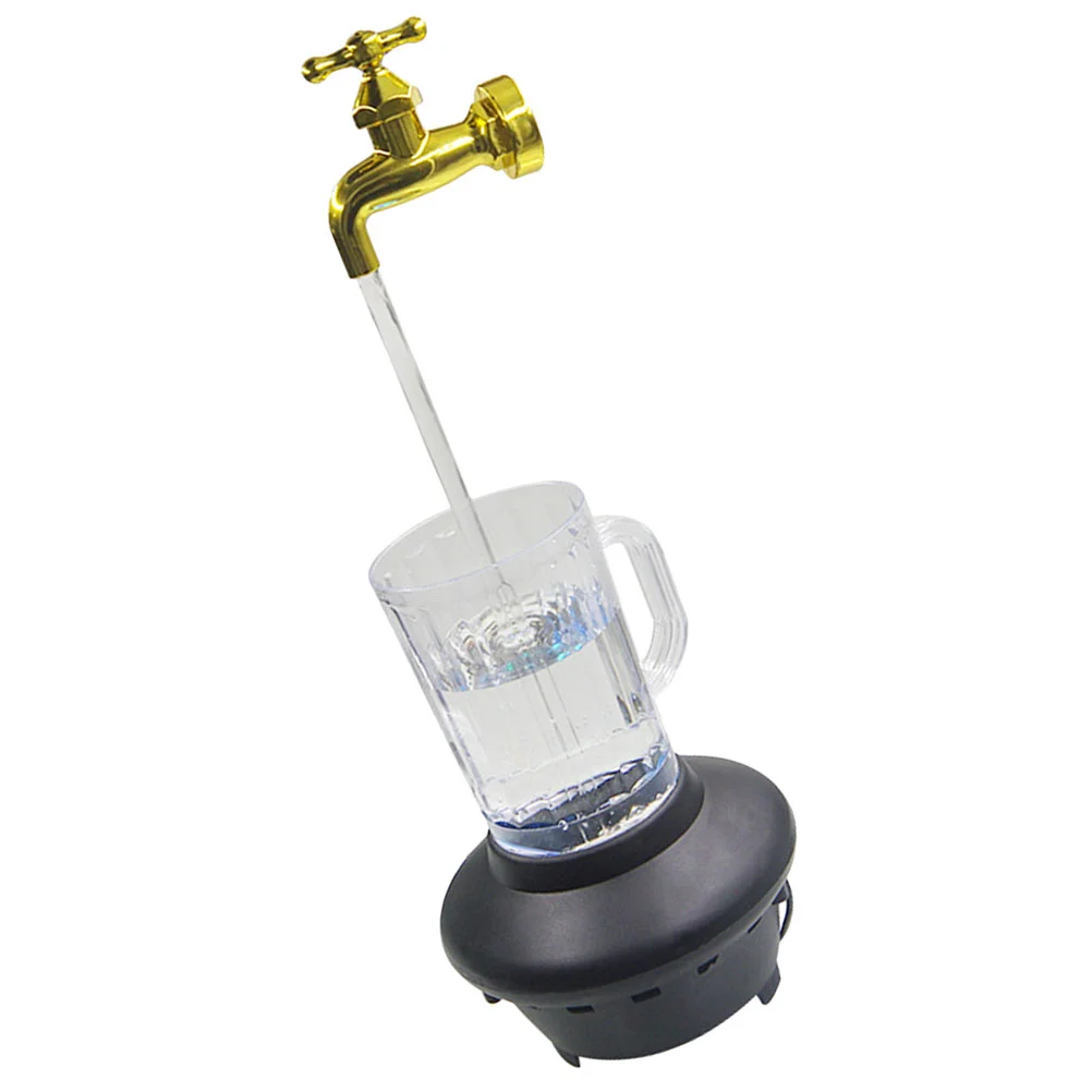

1 Set of Garden Adornment Watering Fountain Floating Tap Fountain Invisible Flowing Spout (EU Plug)