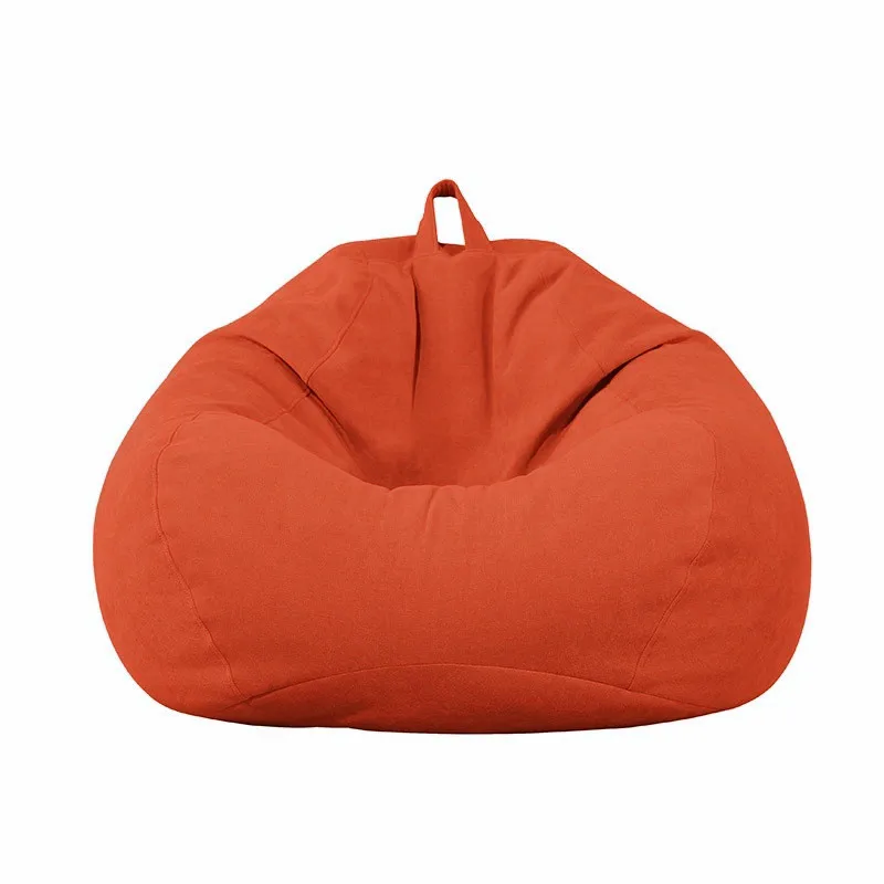 thumbnail image 1 of Sillón puff sin relleno, puf gigante relleno, sofá cama, puf de lino grueso con flocado, asiento otomano, puf, muebles de salón, 1 of 5