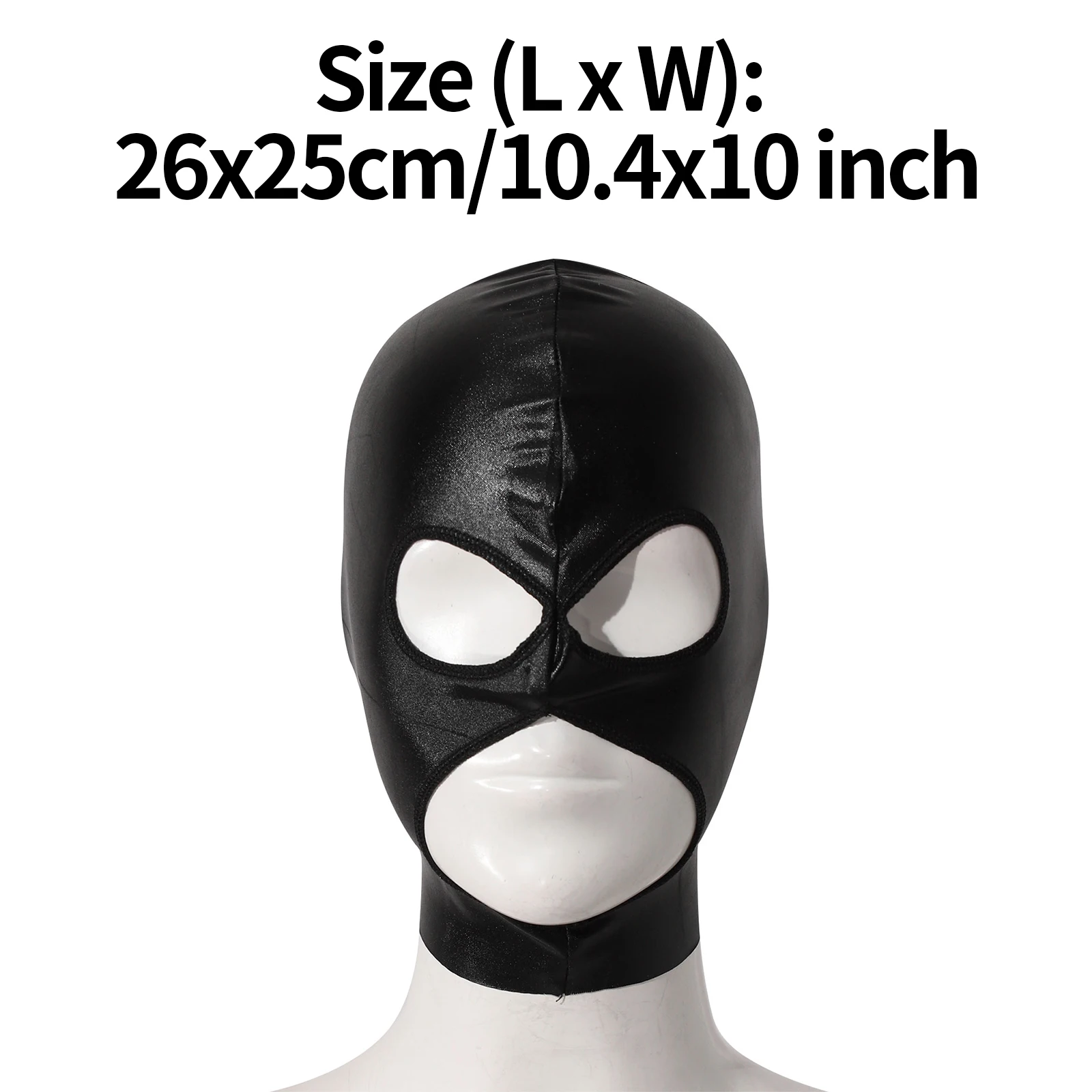 Mens Womens Latex Hood Mask Cosplay Outfit Glossy Rubber Open Eyes Mouth  Headgear Full Face Mask Hood for Couple Games Nightclub - AliExpress