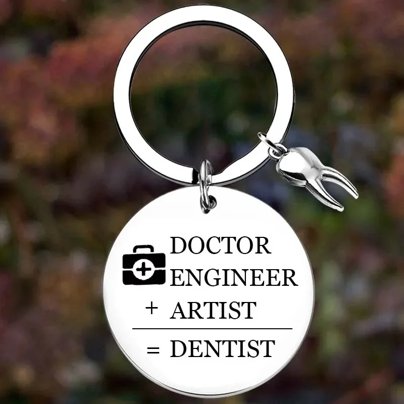 

Металлический, врач, инженер, художник-это стоматологический брелок, подарок на выпускной, брелок, подвеска, ювелирное будущее
