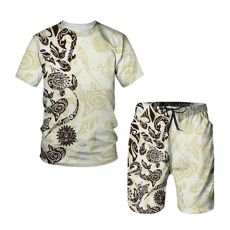 

Summer Women's Suit Fashion Leopard Print Casual Short Sleeve Vintage Top Shorts Two Piece Set Men Tracksuit Women Clothing