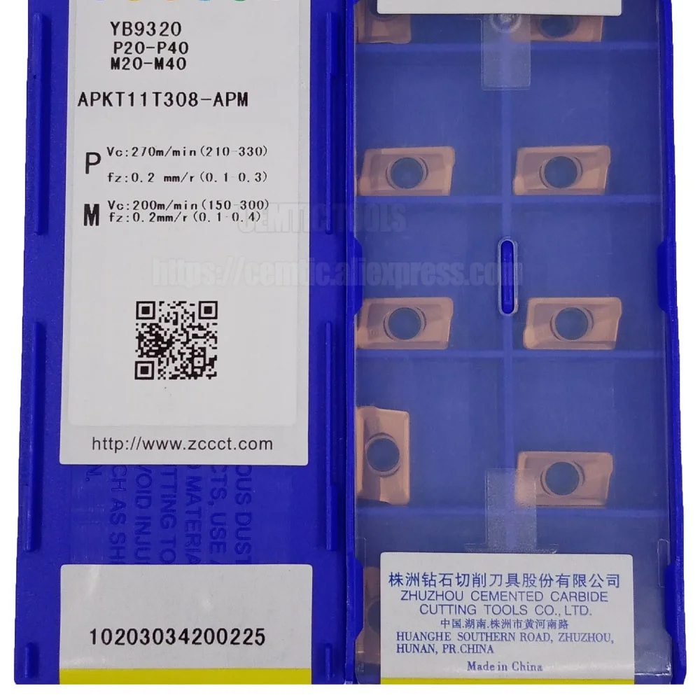 

ZCC APKT Rectangle Milling Inserts APKT11T308-APM YB9320 APKT11T316-APM