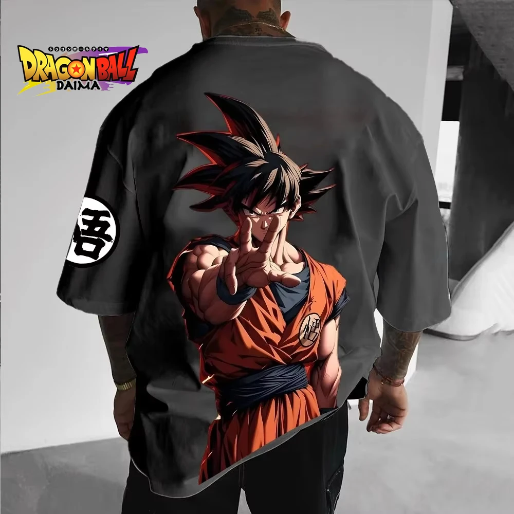 T-shirt Homme Dragon Ball Son Goku - Noir - Taille S - Coton Bio - Style Rétro