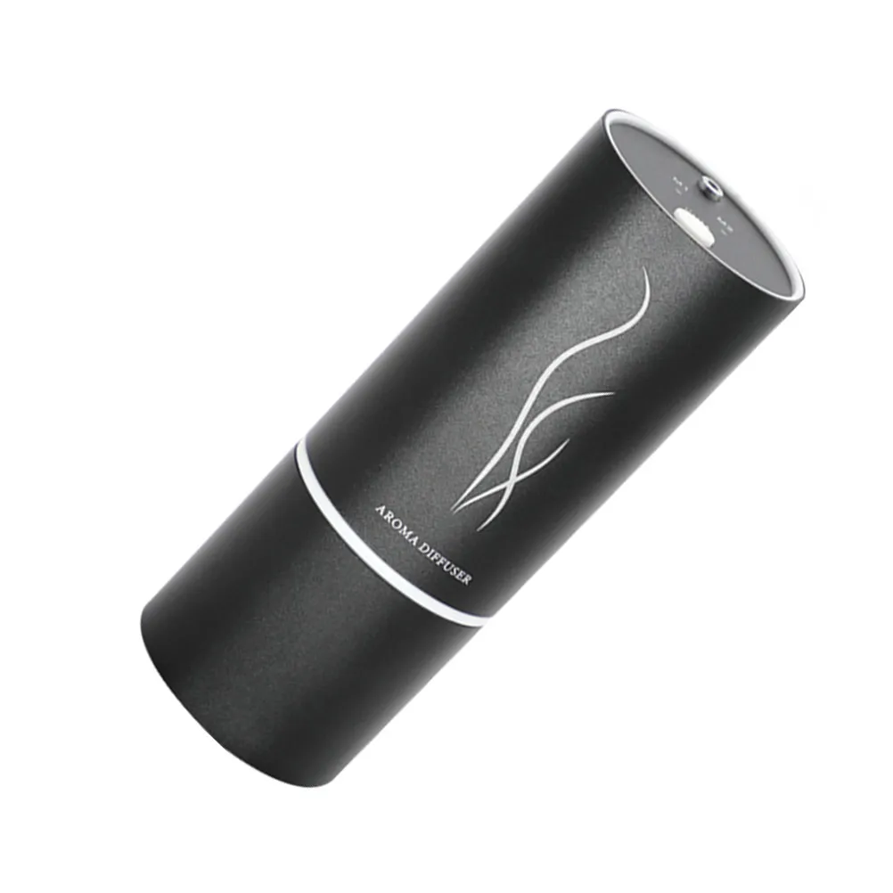 자동차 USB 가습기 블랙 휴대용 미니 아로마 오일 디퓨저 충전식 소형 컴팩트 디자인 자동차 사무실 침실 에센셜 오일